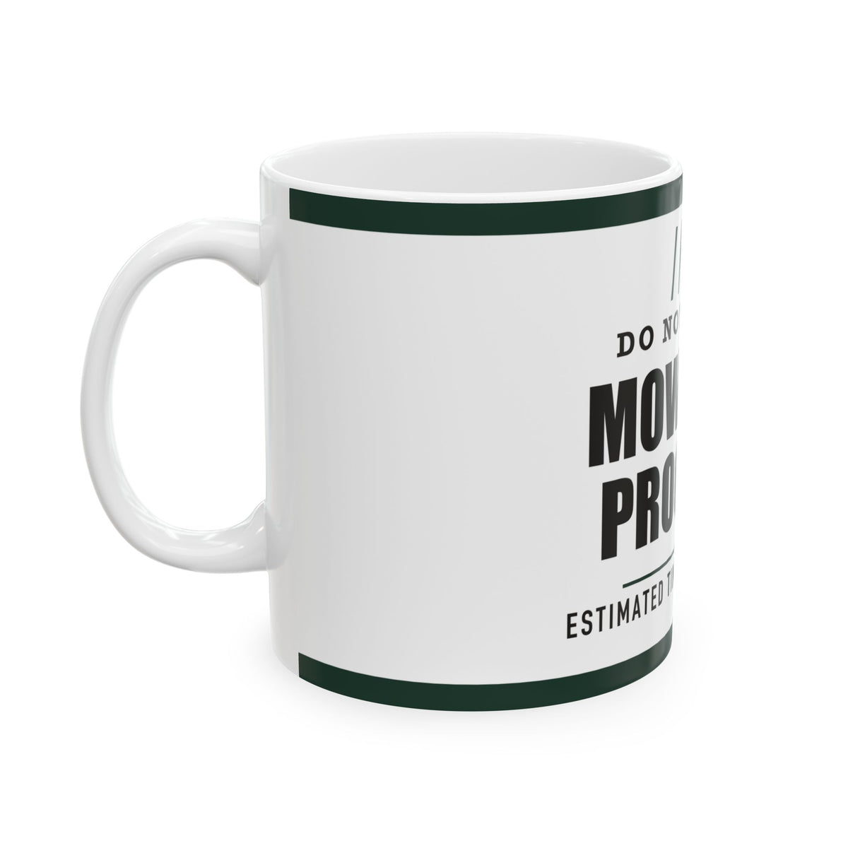 Mowing In Progress — Funny Lawn Gift for Dad | White Ceramic Mug, 11oz and 15oz