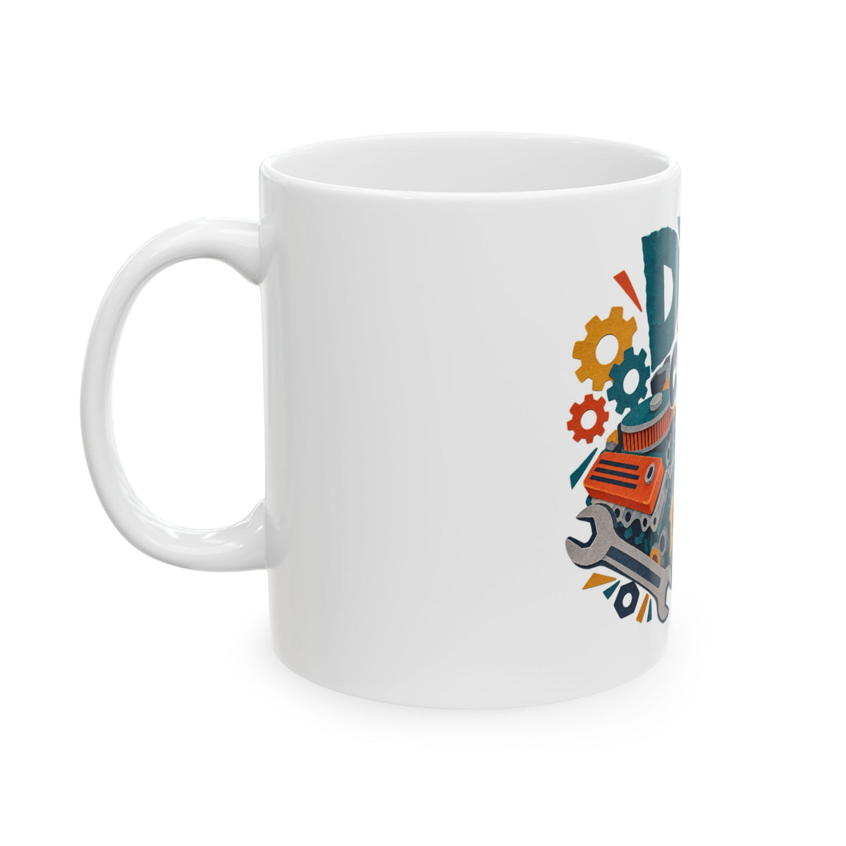 Dad Can Fix That — Mechanic Dad Gift Mug | White Ceramic 11oz