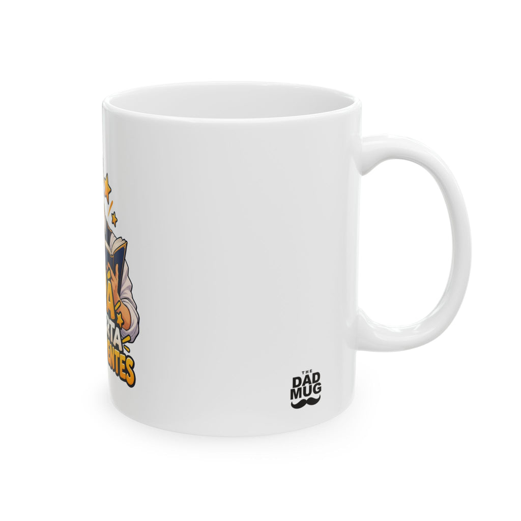 Papá despierta grandes mentes — Taza para papá maestro | Cerámica blanca 11oz