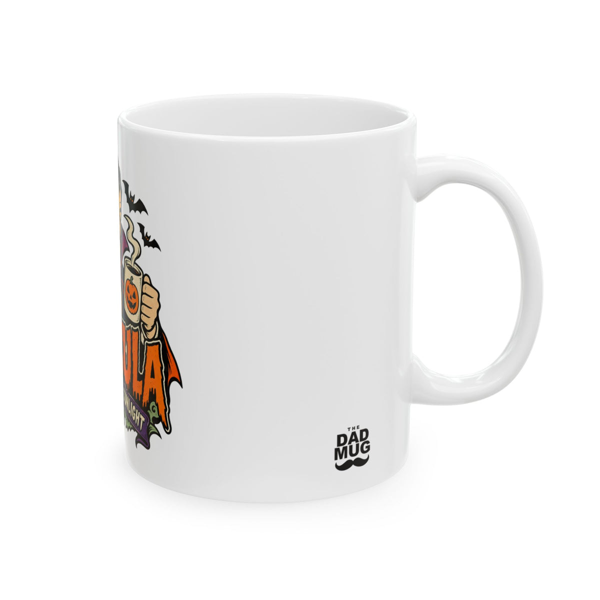 Dadcula — Halloween Dad Mug | White Ceramic 11oz
