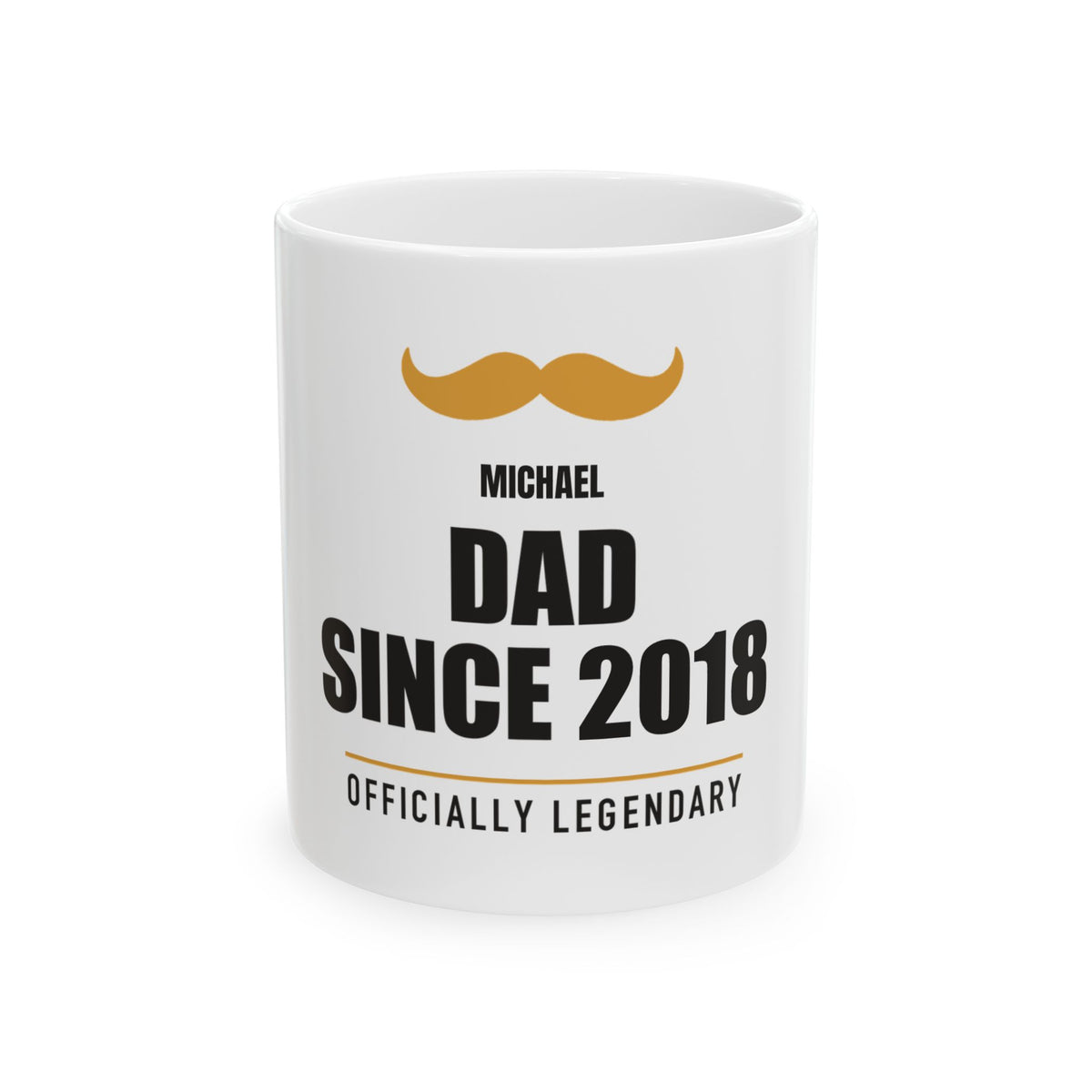Dad Since — Bold Name Style | Personalized 11oz Mug