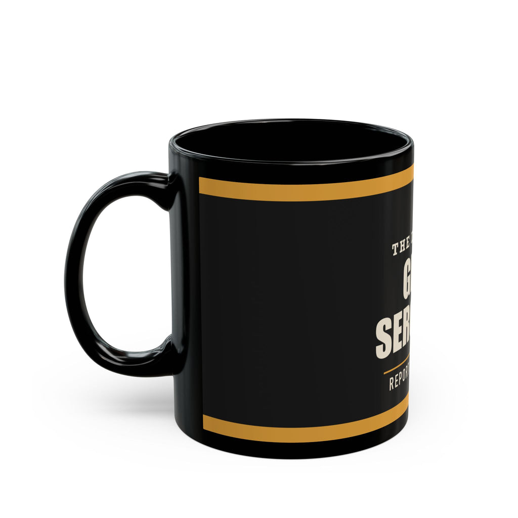 Grill Sergeant — Funny BBQ Gift for Dad | Black Mug, 11oz and 15oz