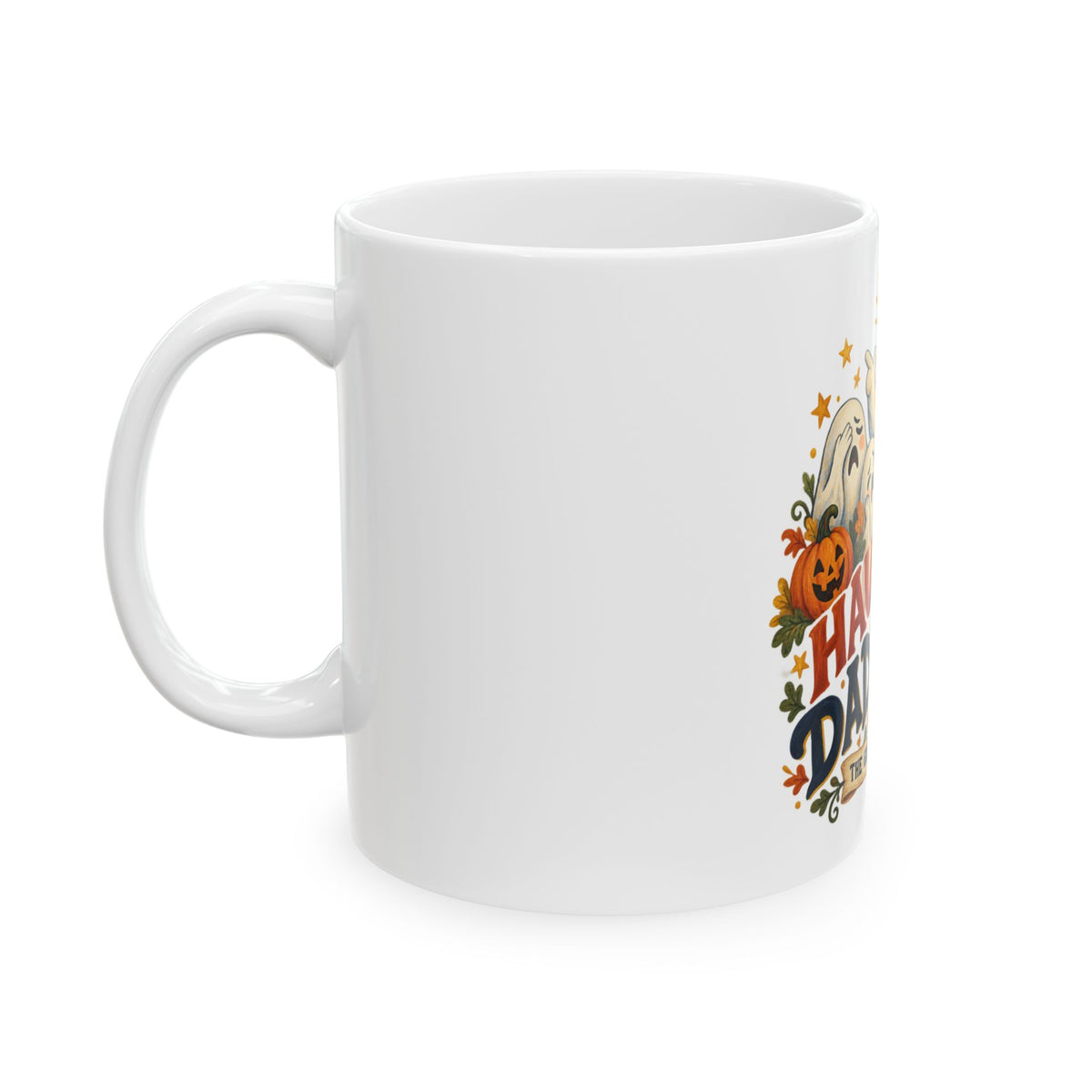 Haunted By Dad Jokes — Halloween Dad Mug | White Ceramic 11oz