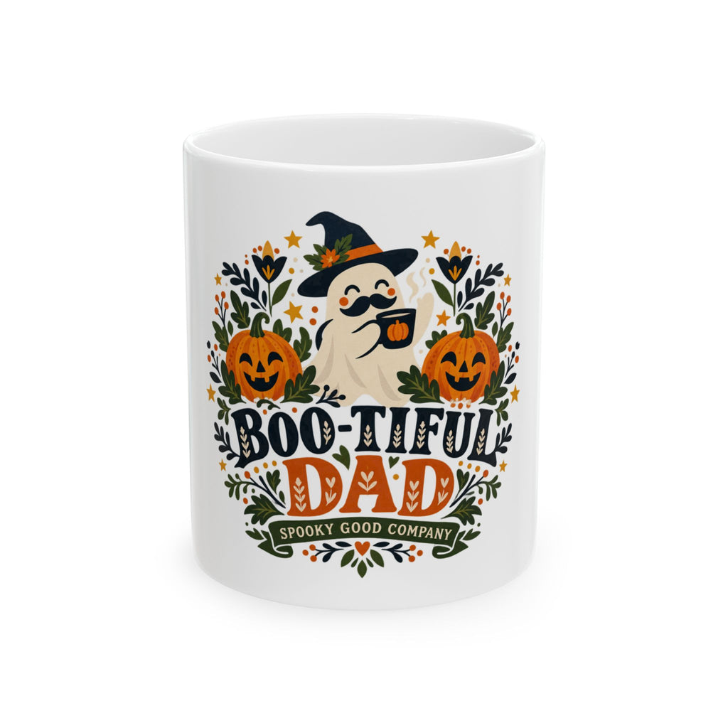 Boo-Tiful Dad — Halloween Dad Mug | White Ceramic 11oz