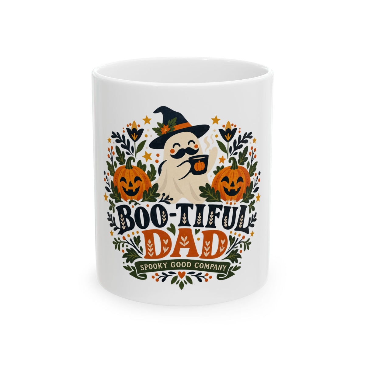 Boo-Tiful Dad — Halloween Dad Mug | White Ceramic 11oz