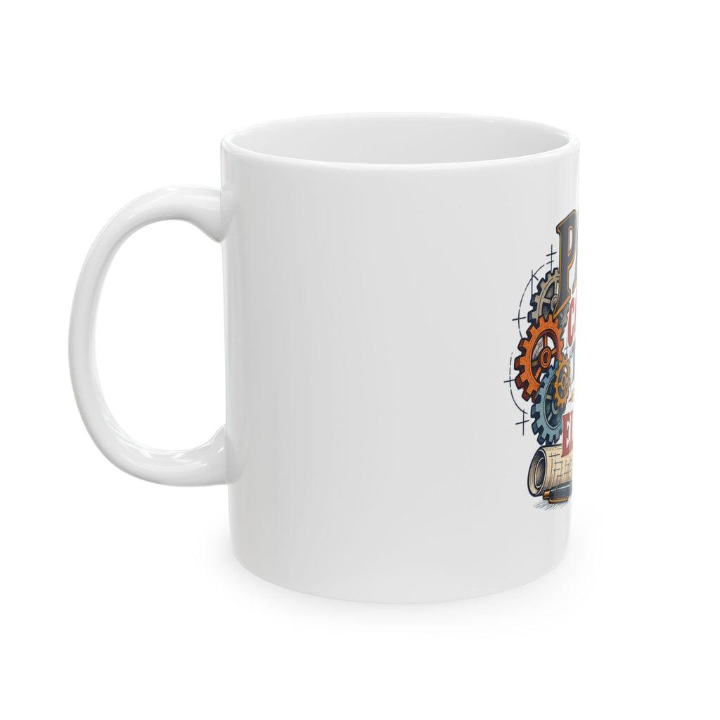 Papá calcula todo menos el café — Taza para papá ingeniero | Cerámica blanca 11oz