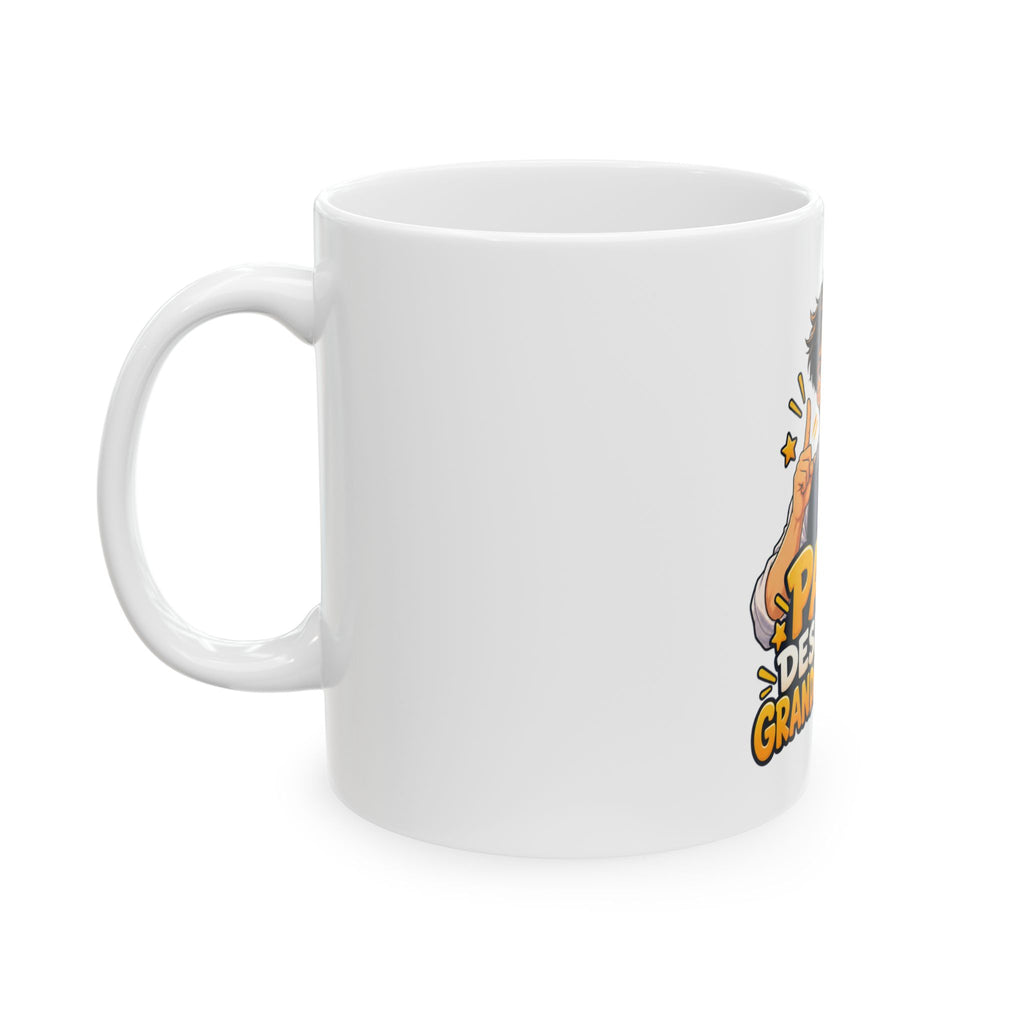 Papá despierta grandes mentes — Taza para papá maestro | Cerámica blanca 11oz