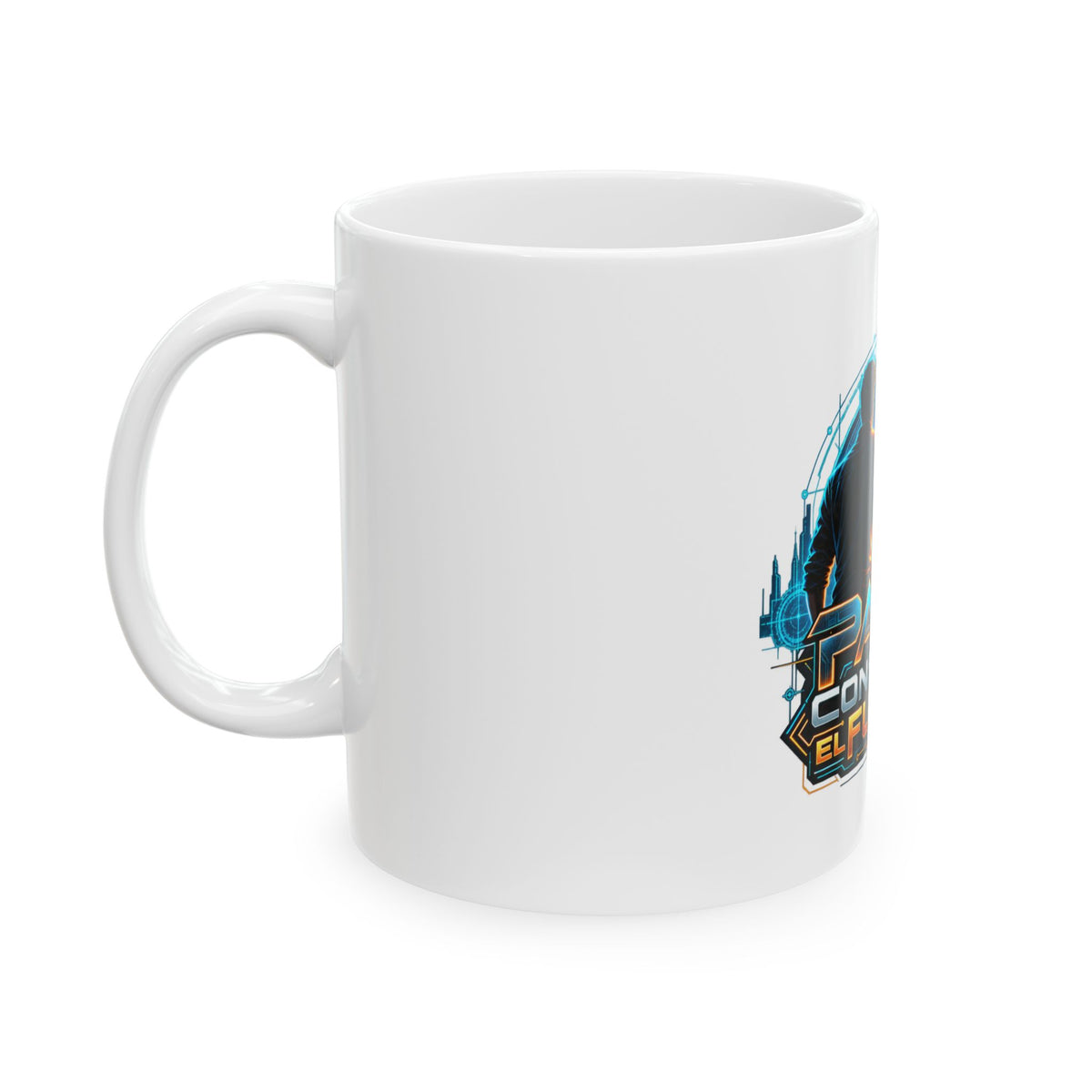 Papá construye el futuro — Taza para papá ingeniero | Cerámica blanca 11oz
