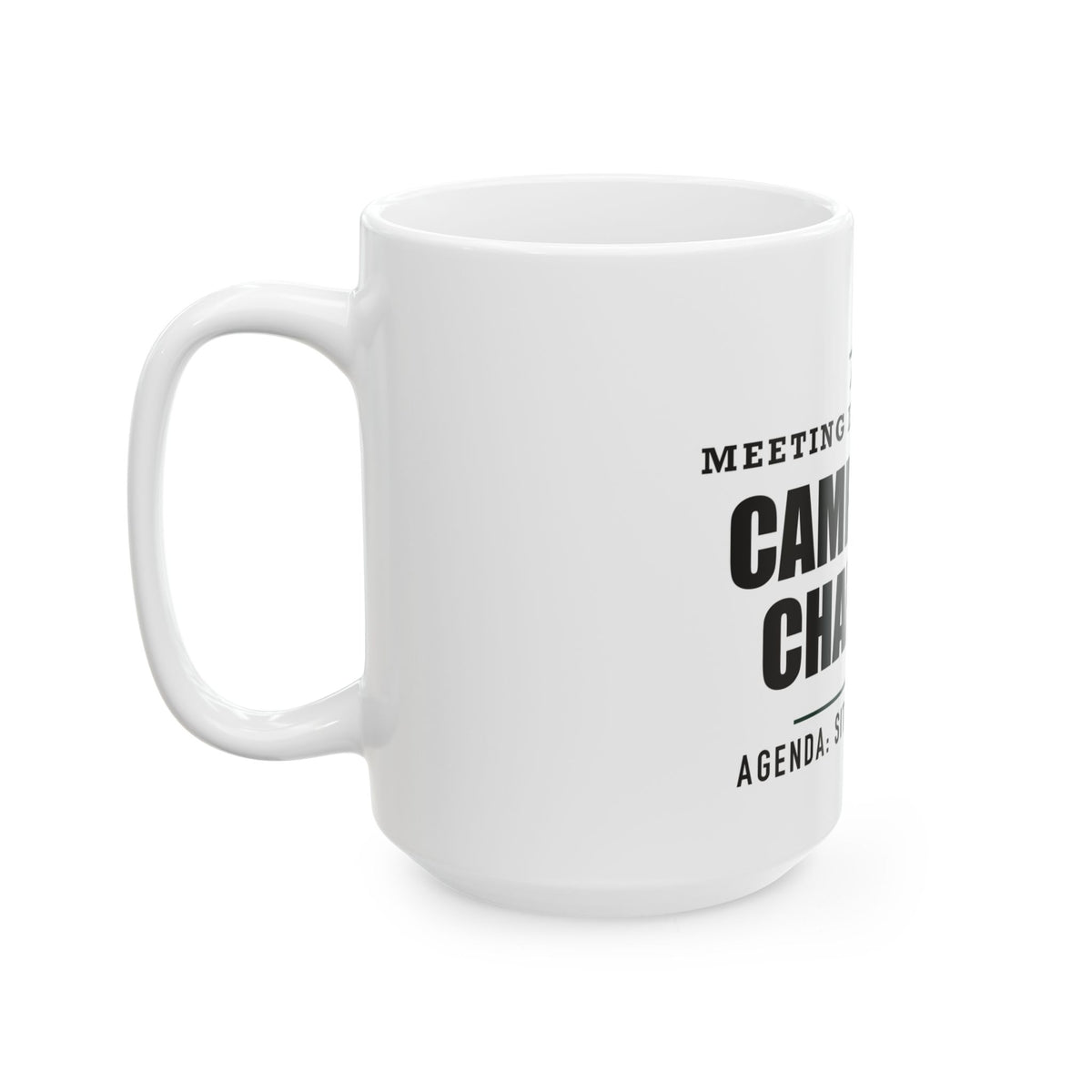 Camp Chair Chairman — Funny Outdoor Gift for Dad | White Ceramic Mug, 11oz and 15oz