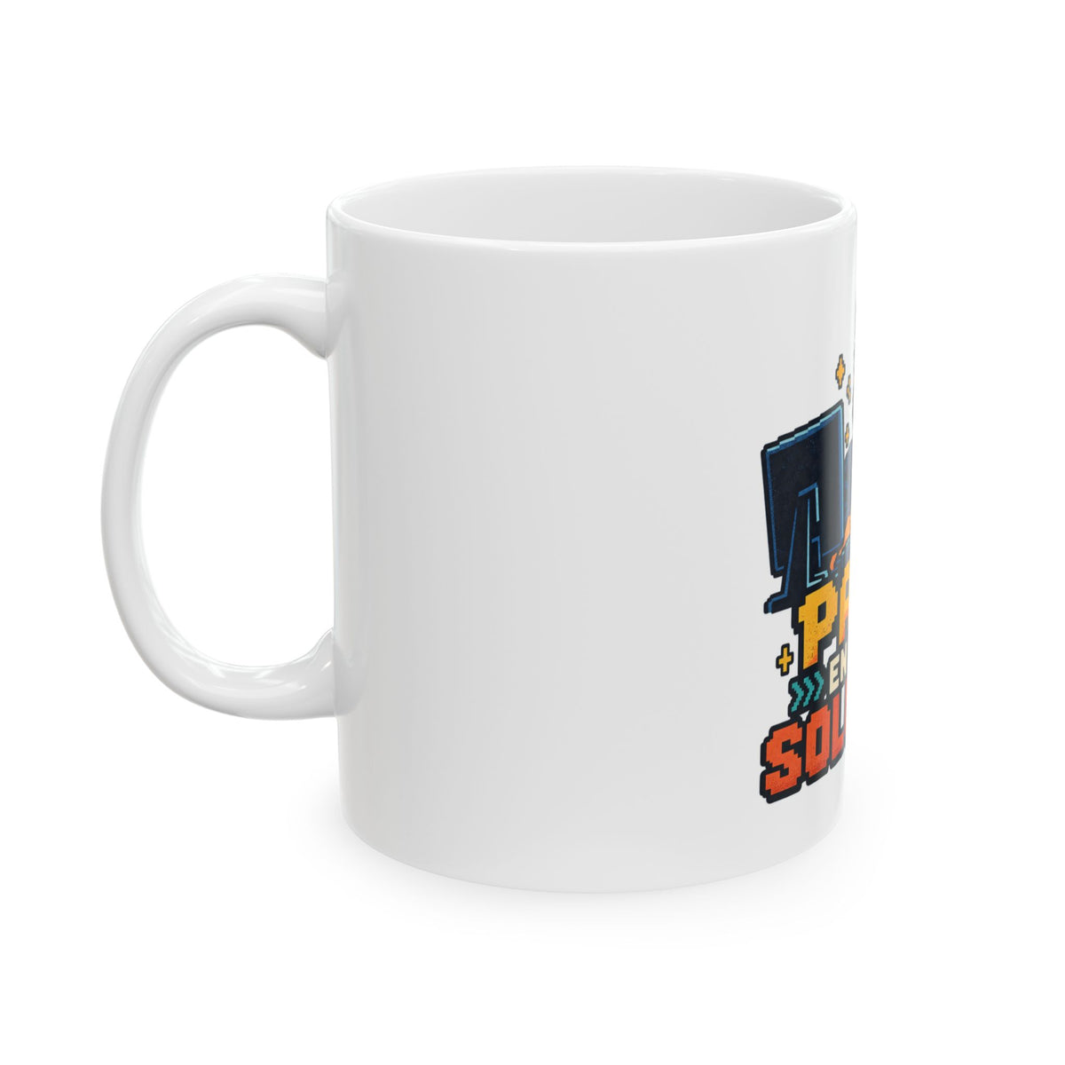 Papá en modo solución — Taza para papá programador | Cerámica blanca 11oz