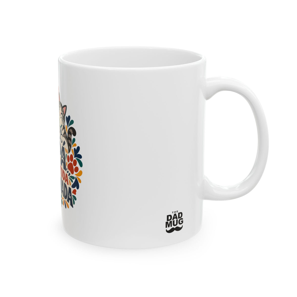 Papá cuida a toda la manada — Taza para papá veterinario | Cerámica blanca 11oz
