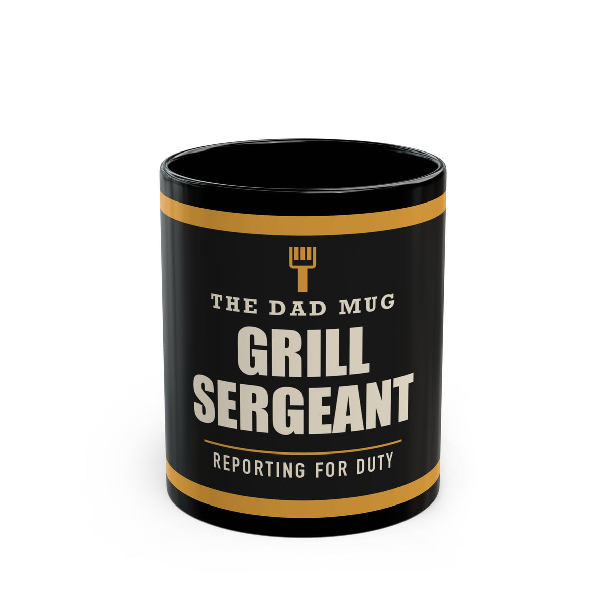 Grill Sergeant — Funny BBQ Gift for Dad | Black Mug, 11oz and 15oz