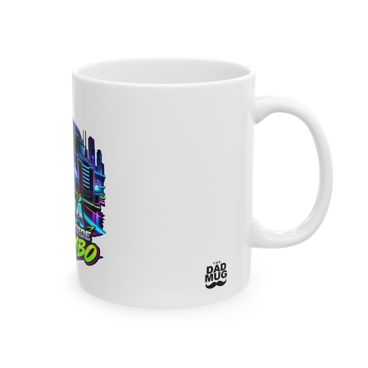Papá nunca pierde el rumbo — Taza para papá camionero | Cerámica blanca 11oz