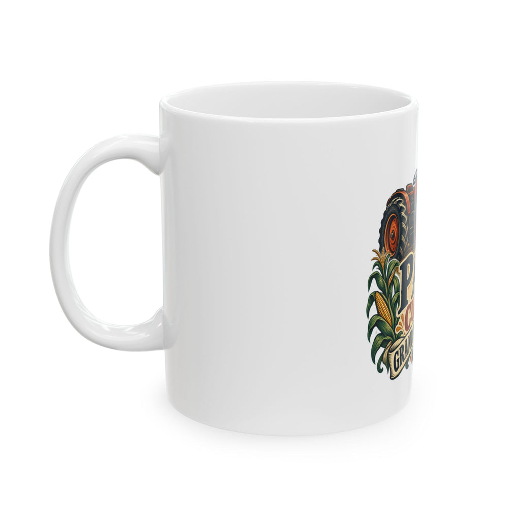 Papá cultiva grandes momentos — Taza para papá agricultor | Cerámica blanca 11oz