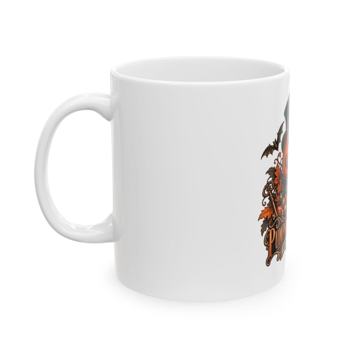 The Pumpkin Patriarch — Halloween Dad Mug | White Ceramic 11oz