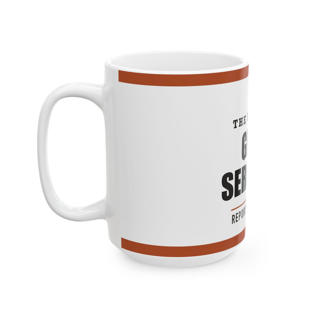 Grill Sergeant — Funny BBQ Gift for Dad | White Ceramic Mug, 11oz and 15oz