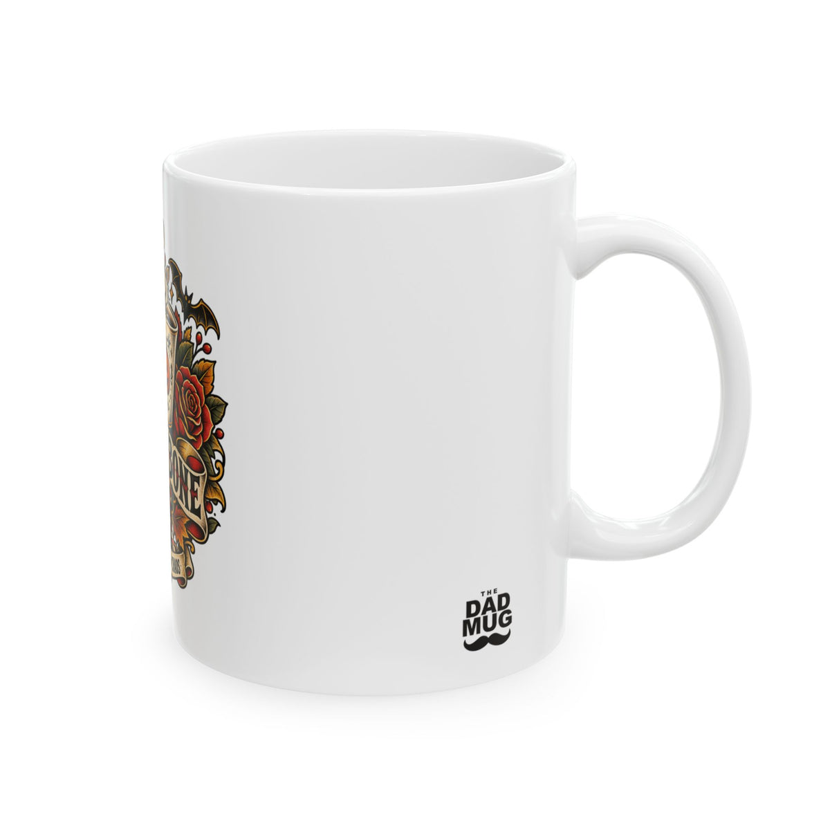 Dad To The Bone — Halloween Dad Mug | White Ceramic 11oz