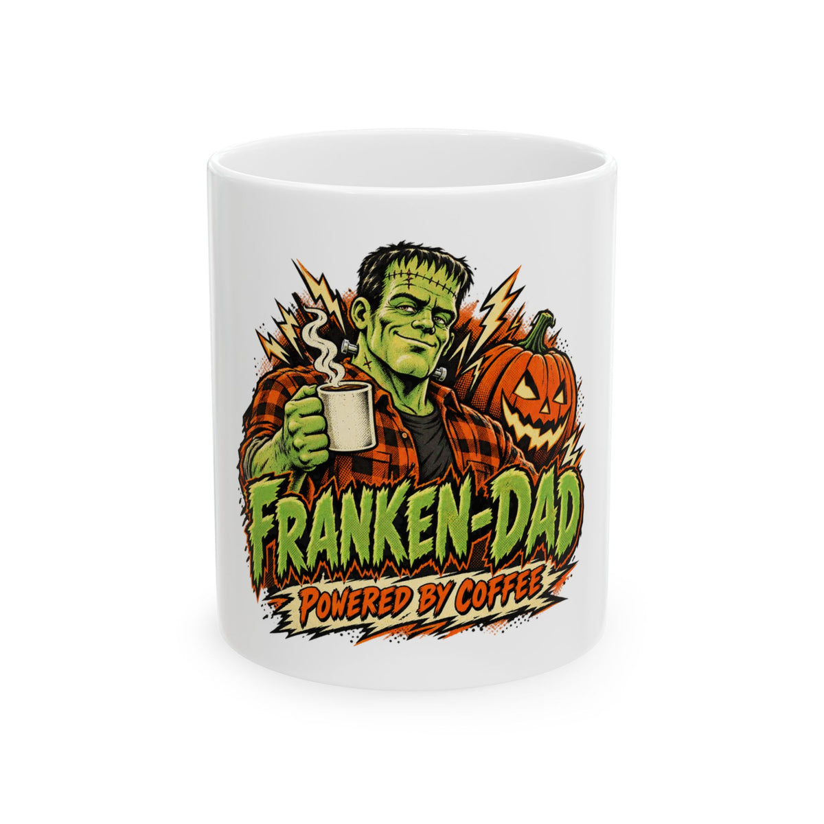 Franken-Dad — Halloween Dad Mug | White Ceramic 11oz