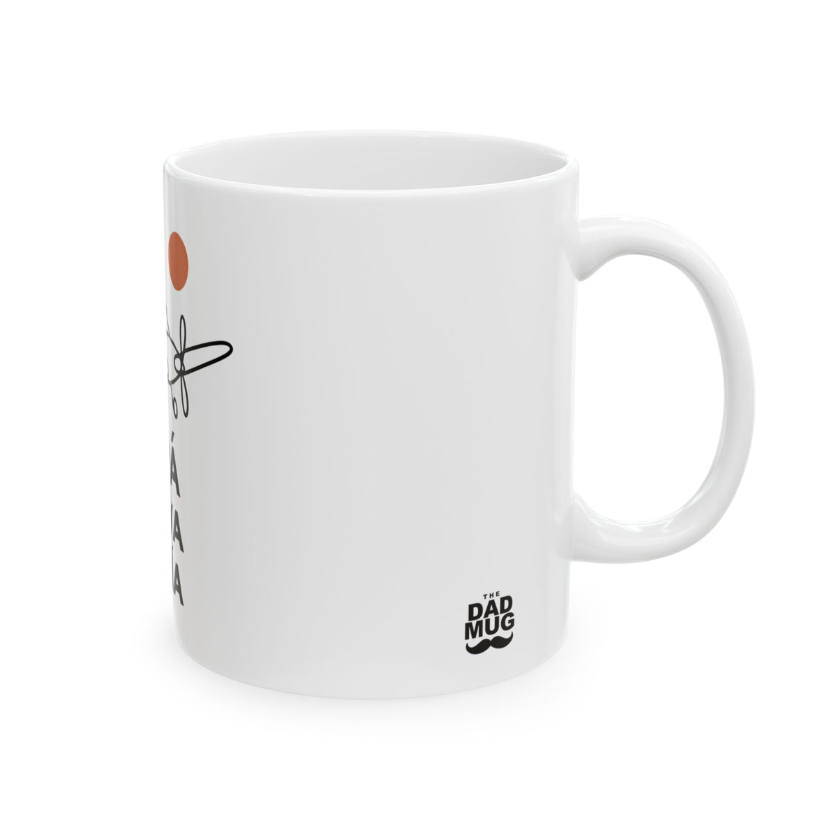 Papá eleva el día — Taza para papá piloto | Cerámica blanca 11oz
