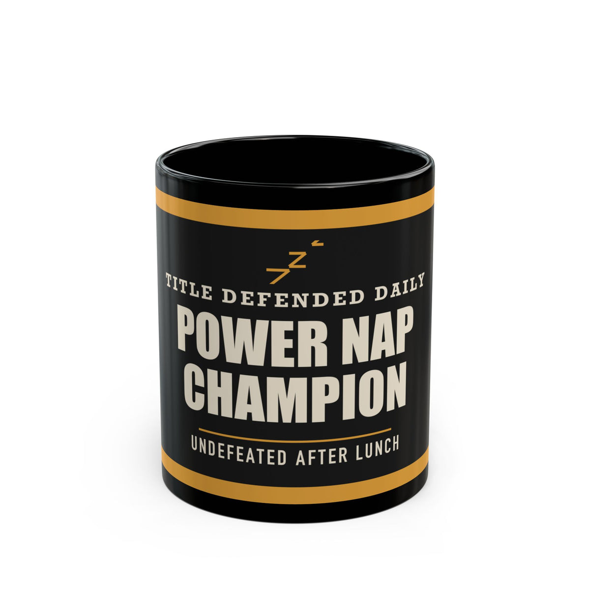 Power Nap Champion — Funny Dad Mug | Black Mug, 11oz and 15oz