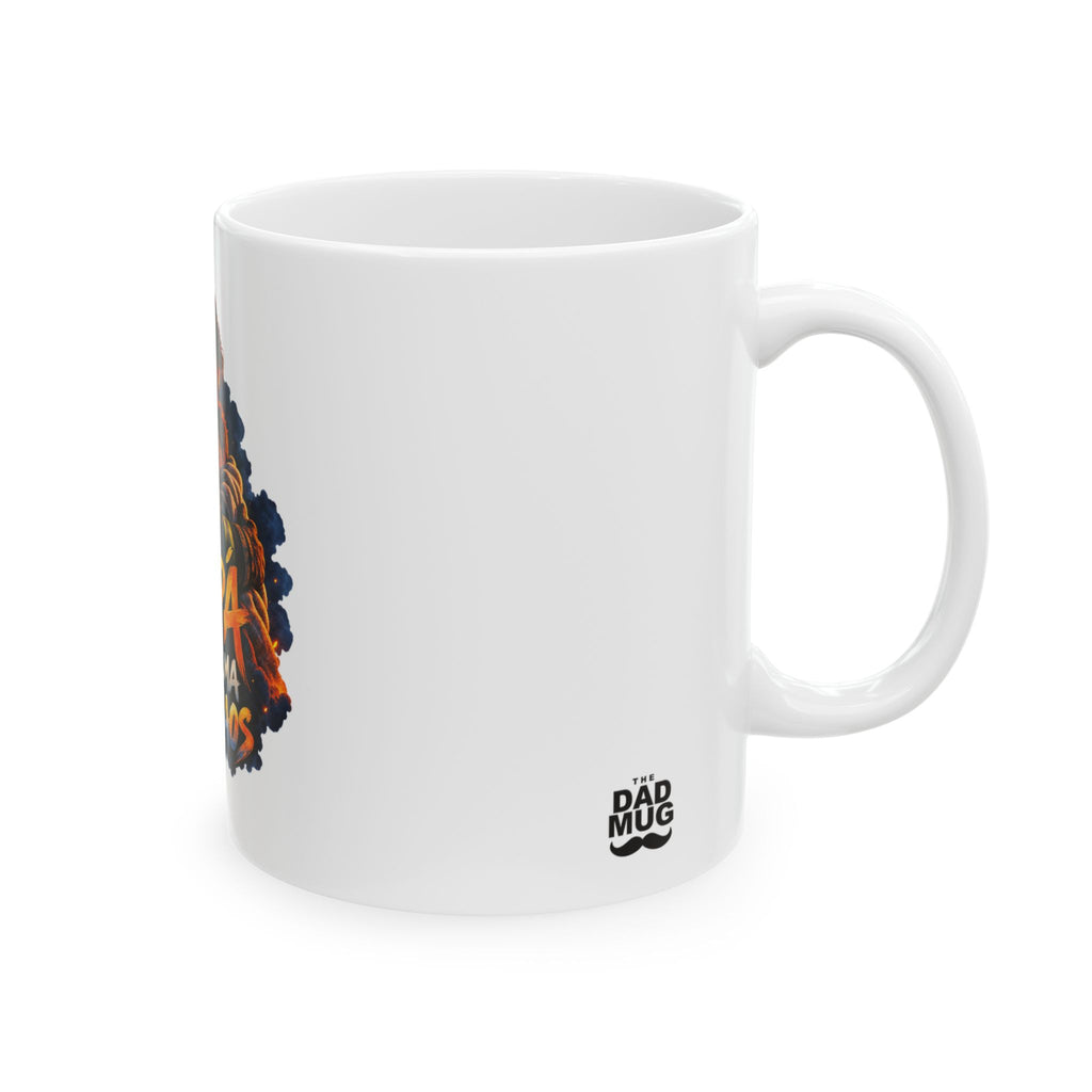 Papá es calma en el caos — Taza para papá bombero | Cerámica blanca 11oz