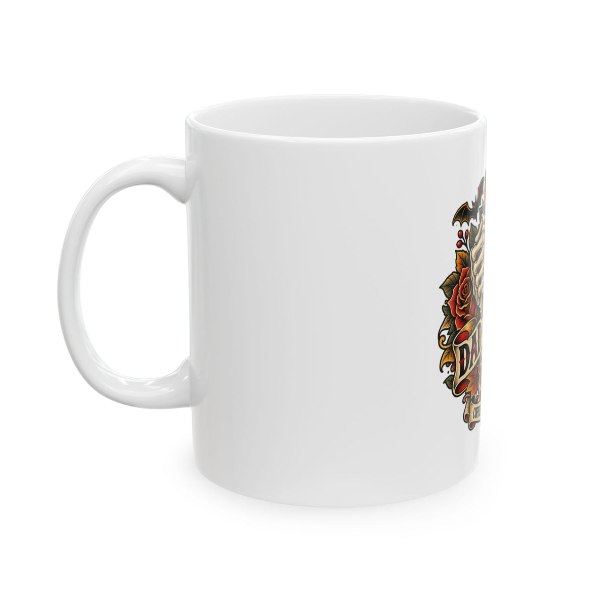 Dad To The Bone — Halloween Dad Mug | White Ceramic 11oz