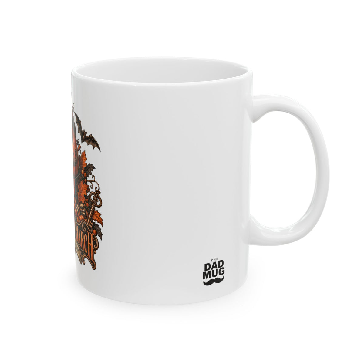 The Pumpkin Patriarch — Halloween Dad Mug | White Ceramic 11oz