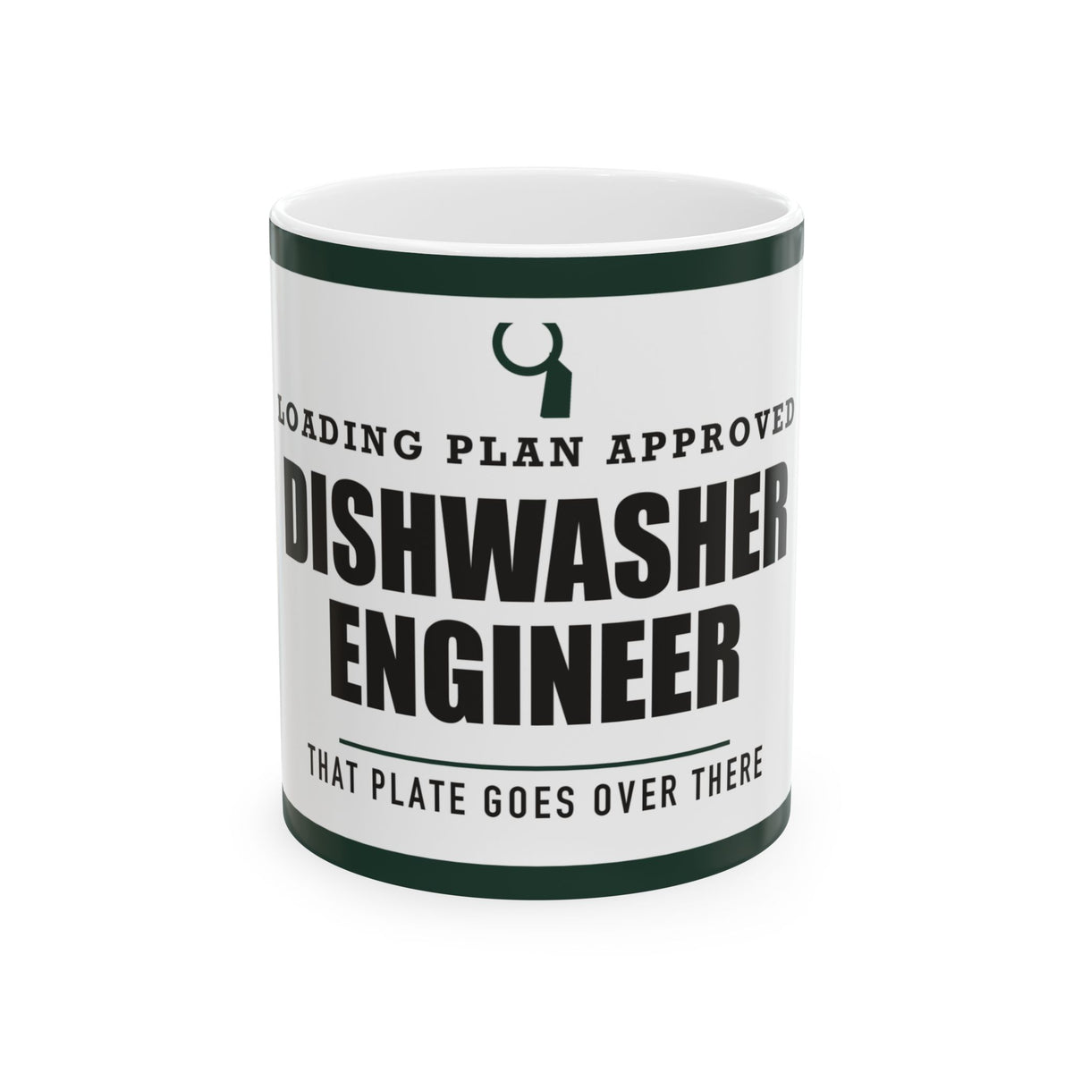 Dishwasher Engineer — Funny Kitchen Gift for Dad | White Ceramic Mug, 11oz and 15oz