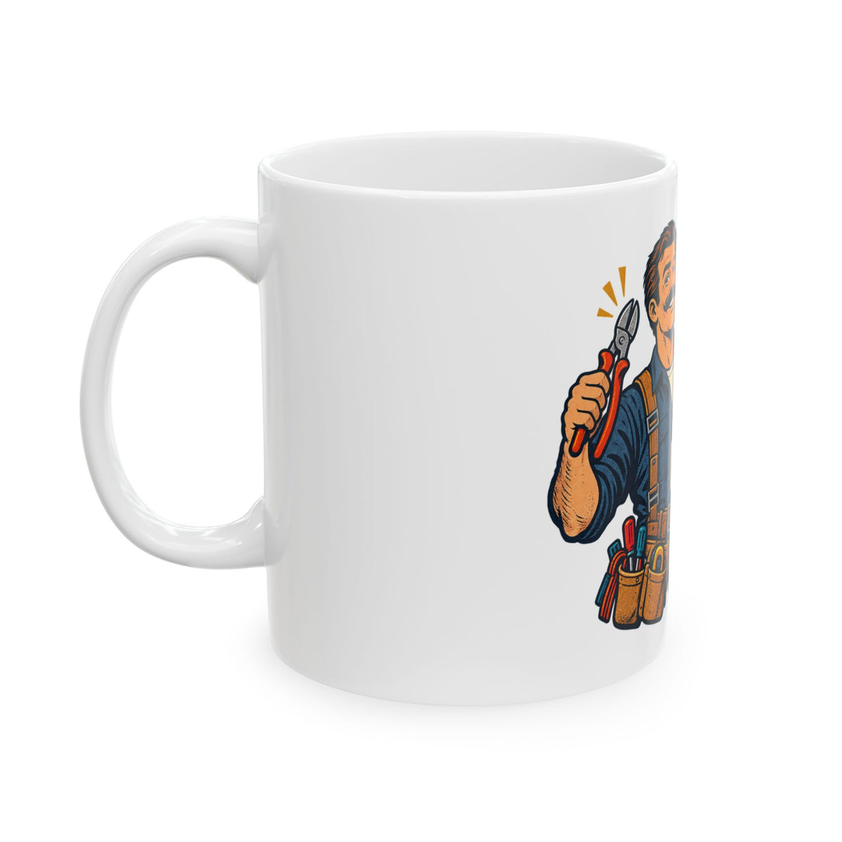 Dad Knows Watts — Electrician Dad Gift Mug | White Ceramic 11oz