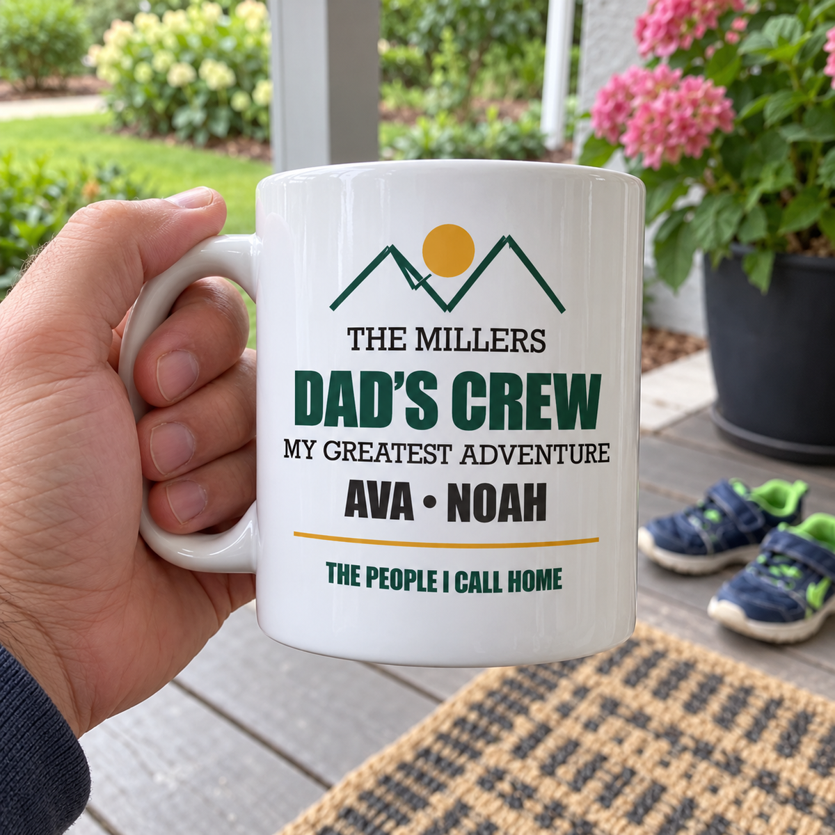 Dad’s Crew — Personalized Family & Children’s Names Mug | 11oz