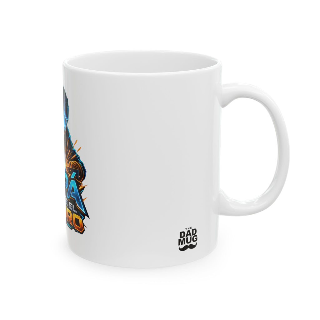 Papá enciende el futuro — Taza para papá soldador | Cerámica blanca 11oz