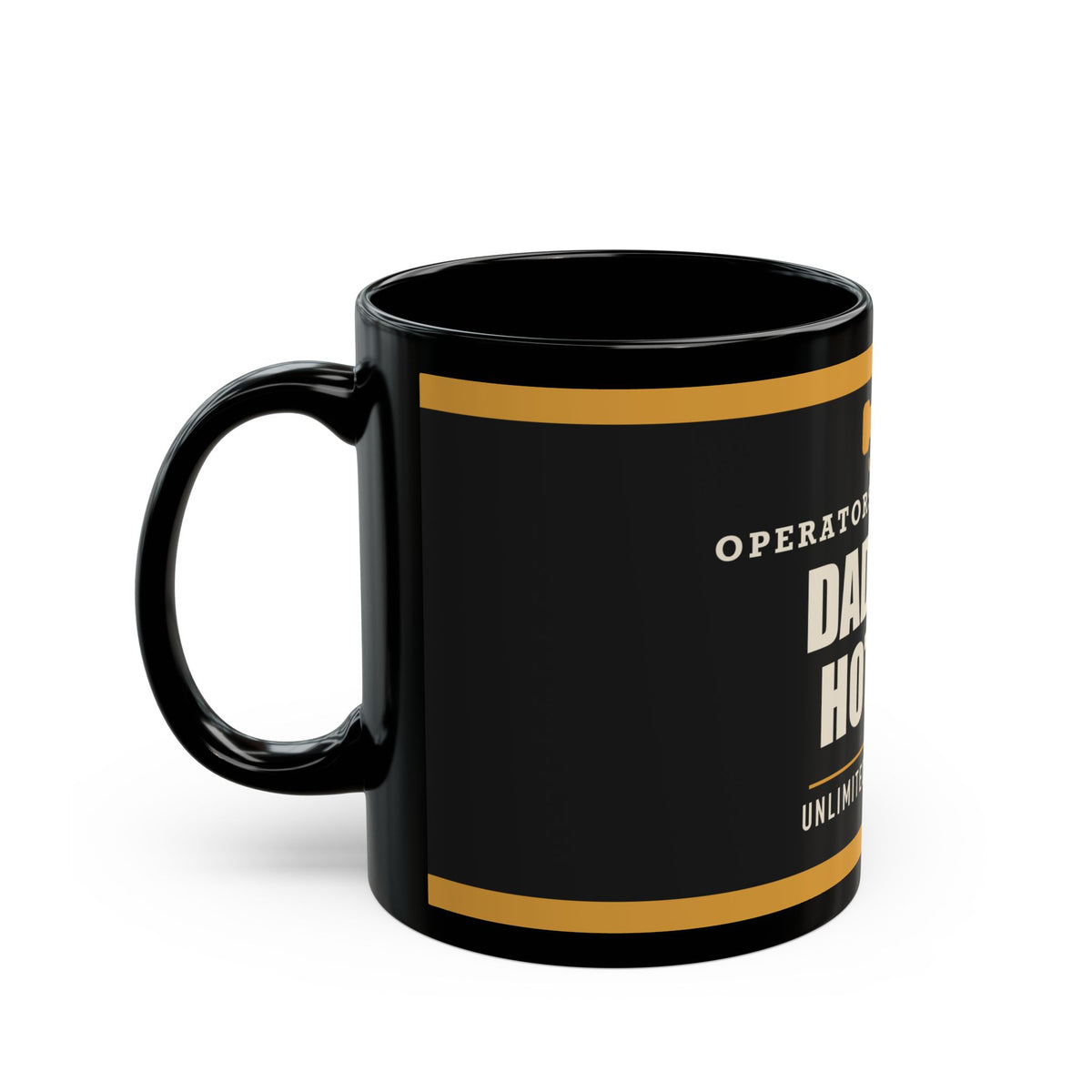 Dad Joke Hotline — Funny Dad Joke Gift | Black Mug, 11oz and 15oz