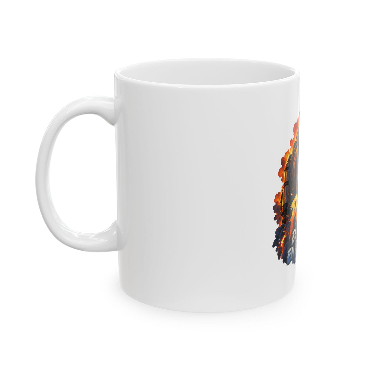 Papá es calma en el caos — Taza para papá bombero | Cerámica blanca 11oz