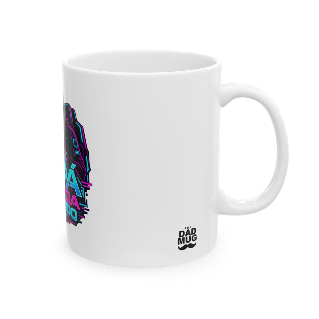 Papá reinicia el mundo — Taza para papá programador | Cerámica blanca 11oz