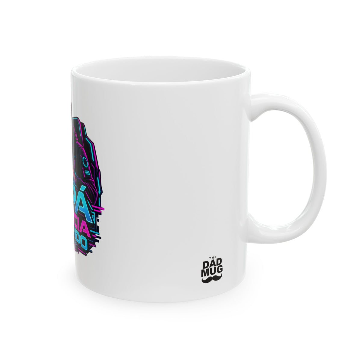 Papá reinicia el mundo — Taza para papá programador | Cerámica blanca 11oz