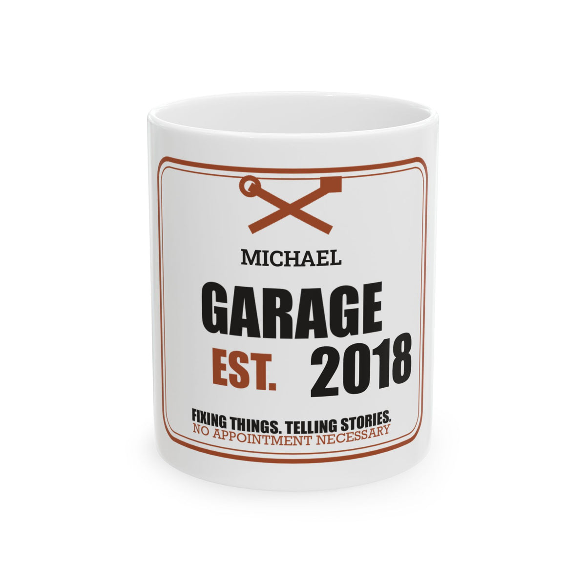 Dad’s Garage — Personalized Name & Established Year Mug | 11oz