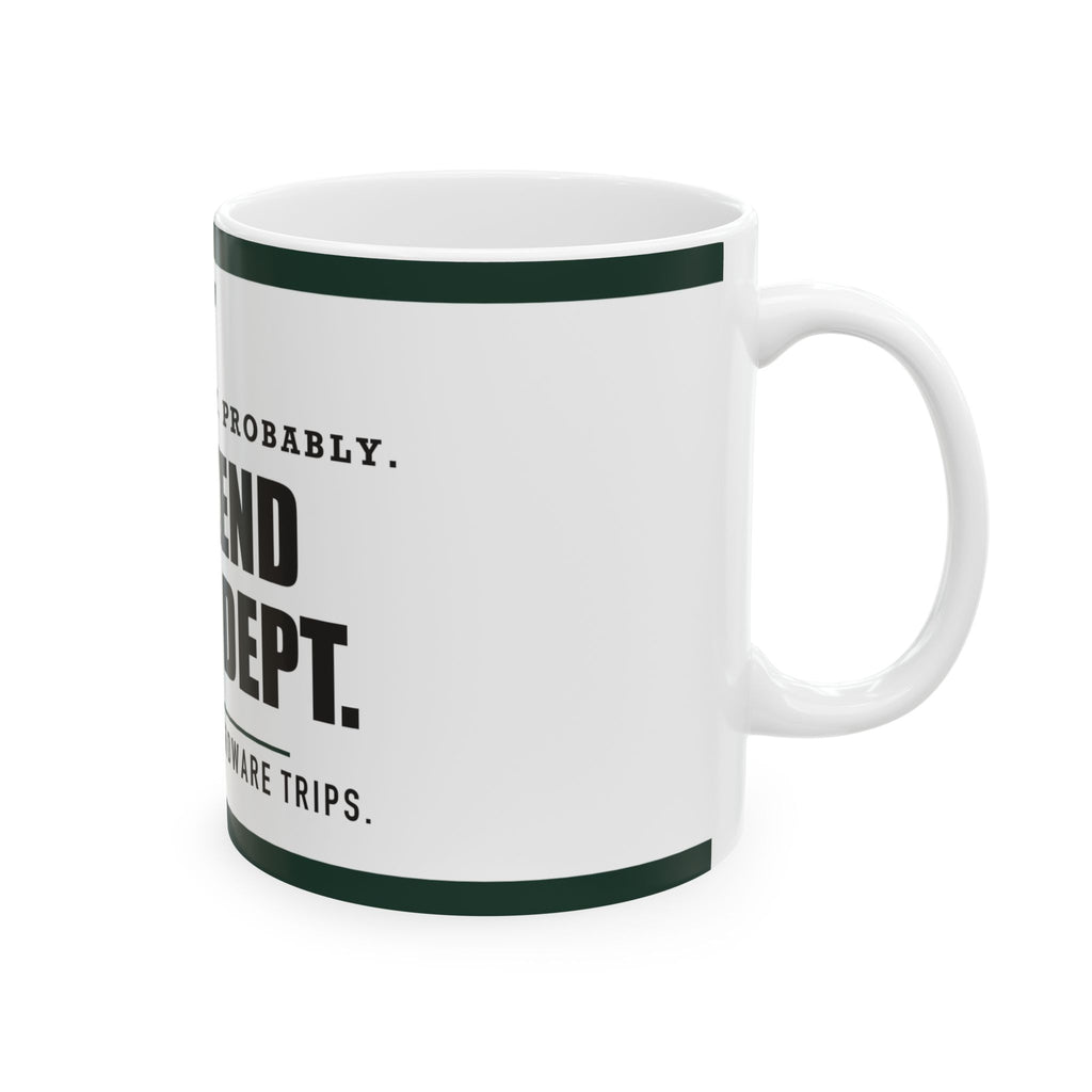 Weekend Fixing Dept. — Funny DIY Gift for Dad | White Ceramic Mug, 11oz and 15oz