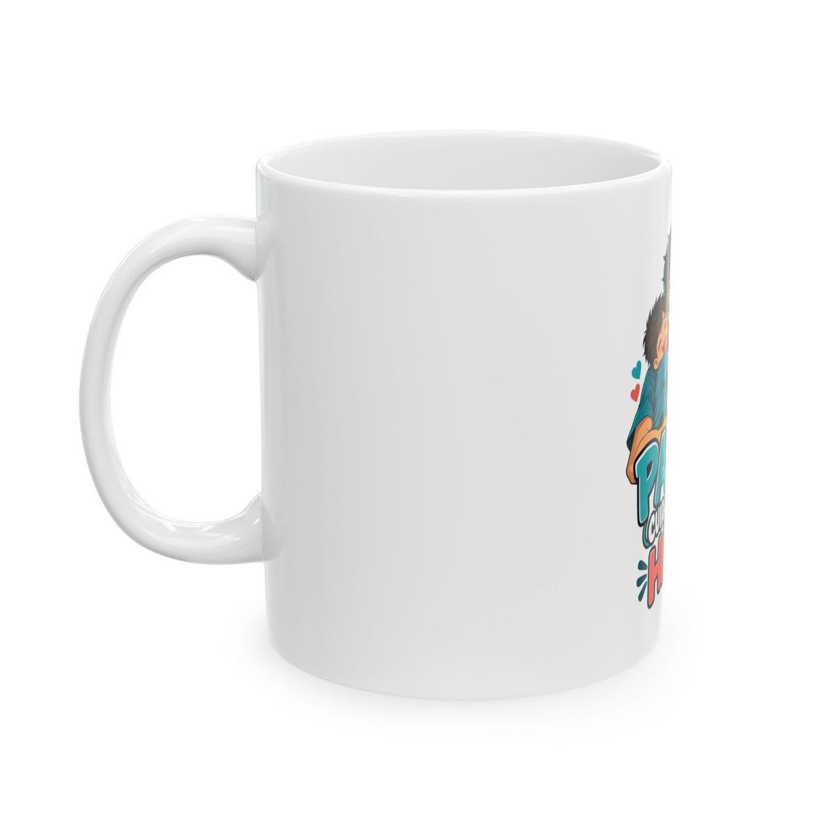 Papá cuida como un héroe — Taza para papá enfermero | Cerámica blanca 11oz