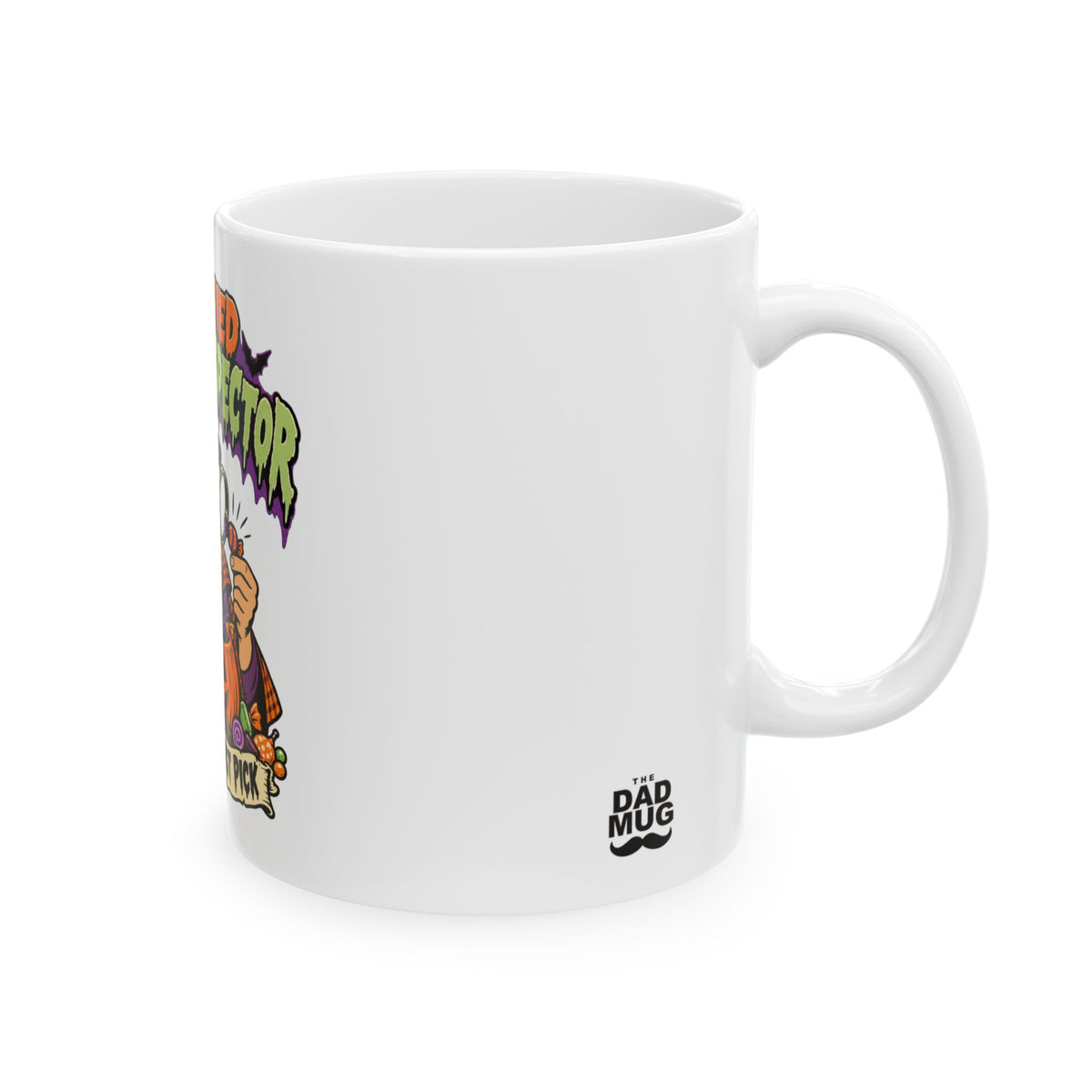 Certified Candy Inspector — Halloween Dad Mug | White Ceramic 11oz
