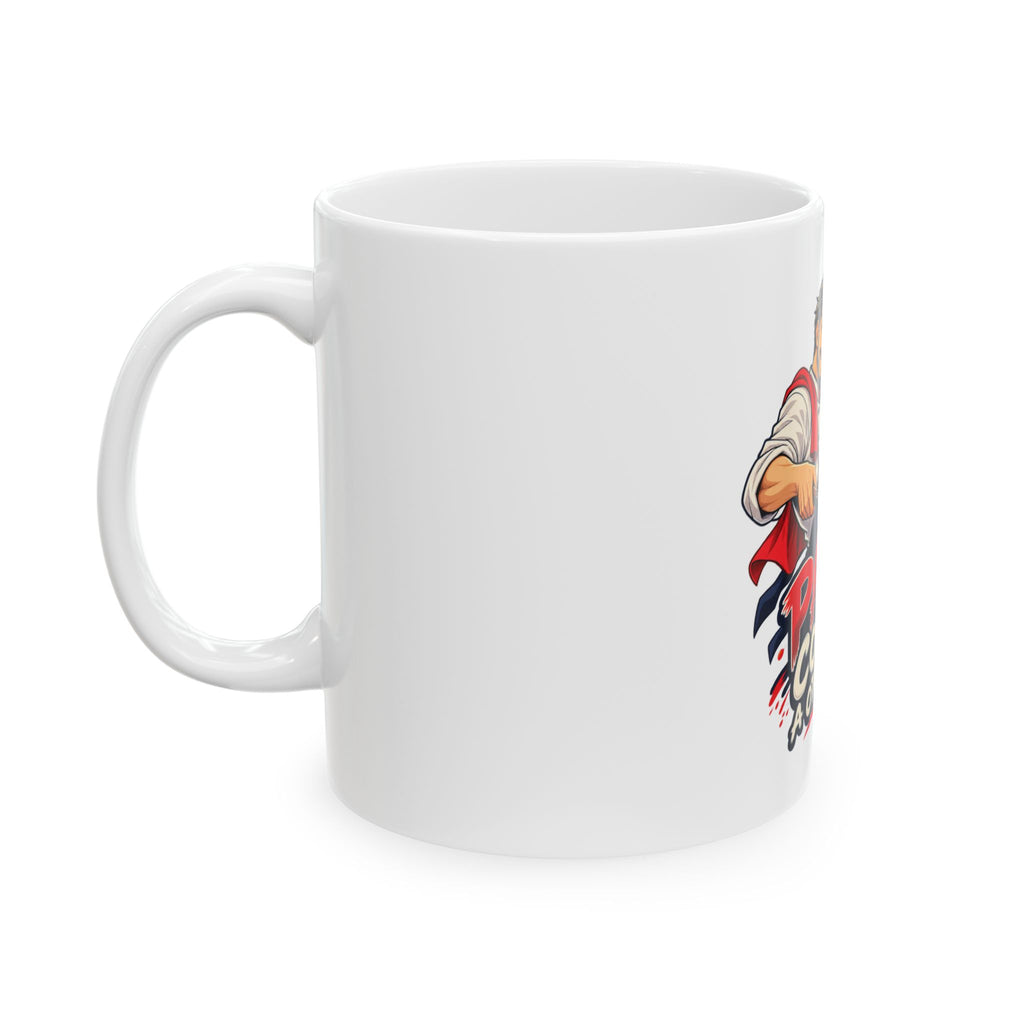 Papá cocina a otro nivel — Taza para papá chef | Cerámica blanca 11oz