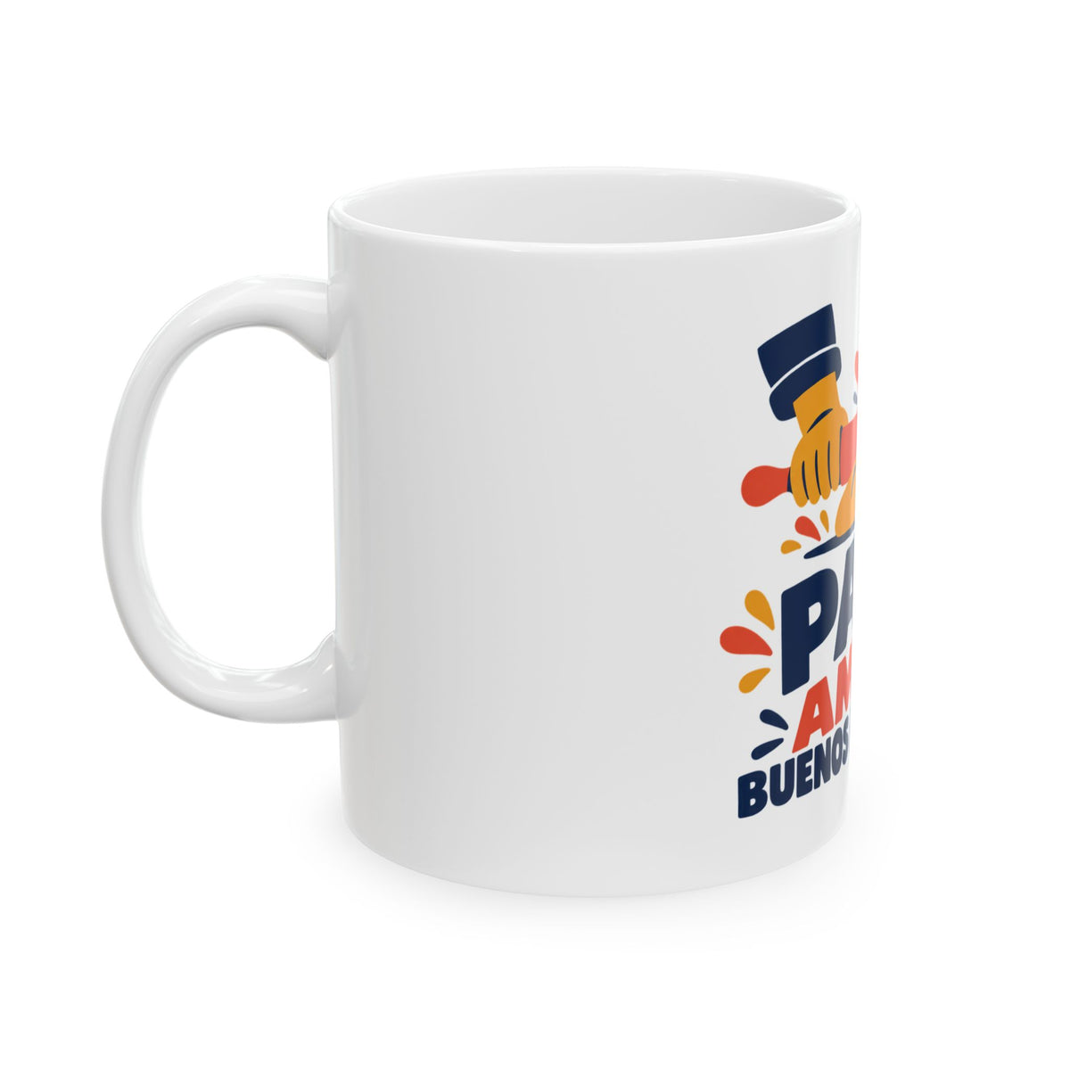 Papá amasa buenos momentos — Taza para papá panadero | Cerámica blanca 11oz