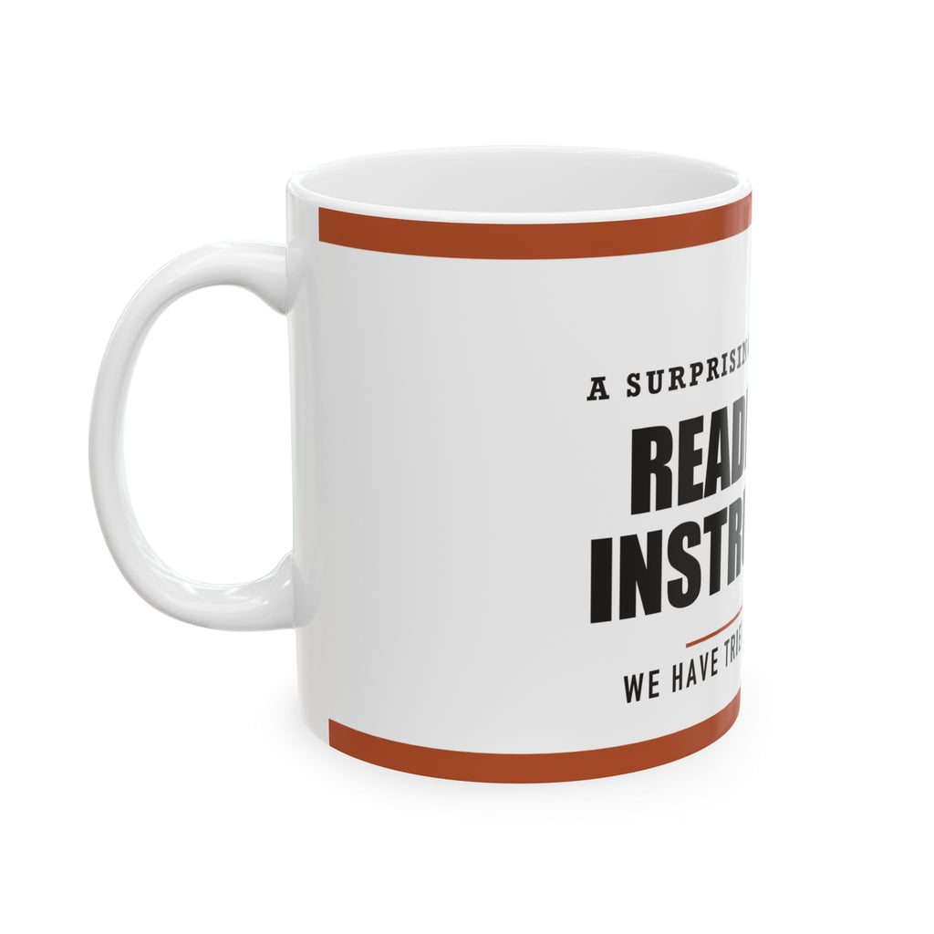 Reading The Instructions — Funny DIY Dad Gift | White Ceramic Mug, 11oz and 15oz
