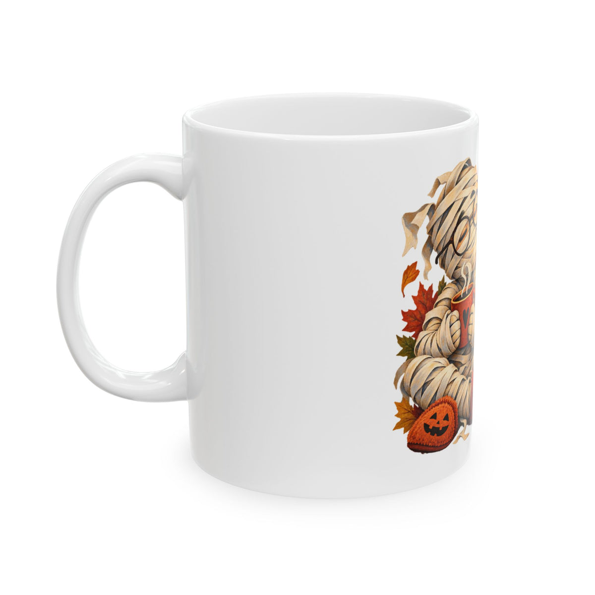 Mummy Needs Coffee — Halloween Dad Mug | White Ceramic 11oz