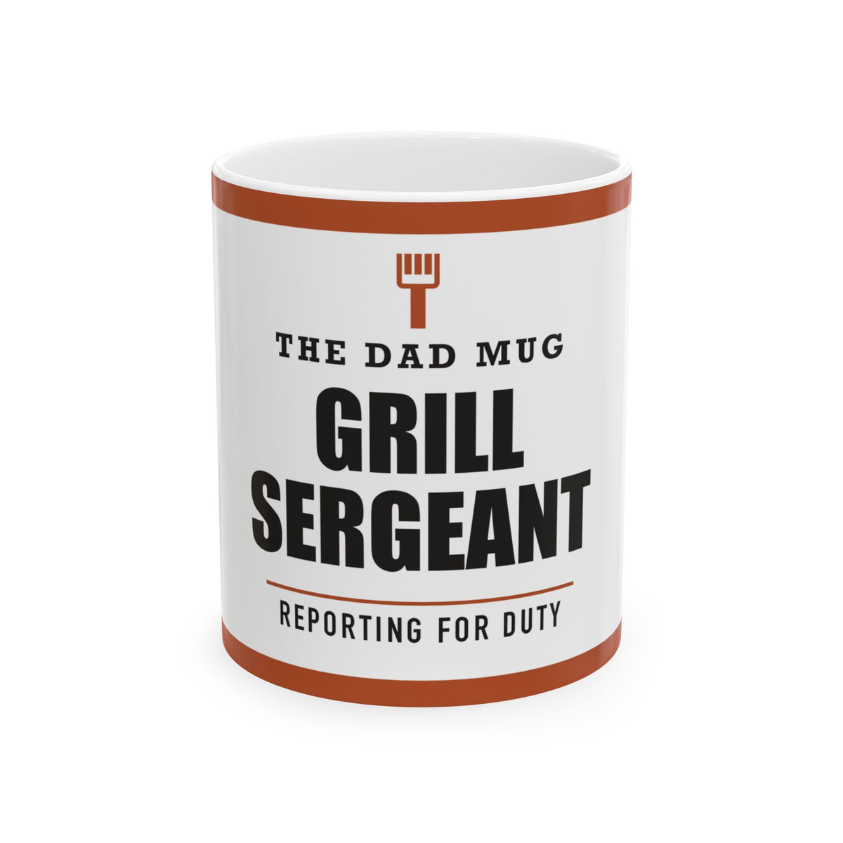 Grill Sergeant — Funny BBQ Gift for Dad | White Ceramic Mug, 11oz and 15oz