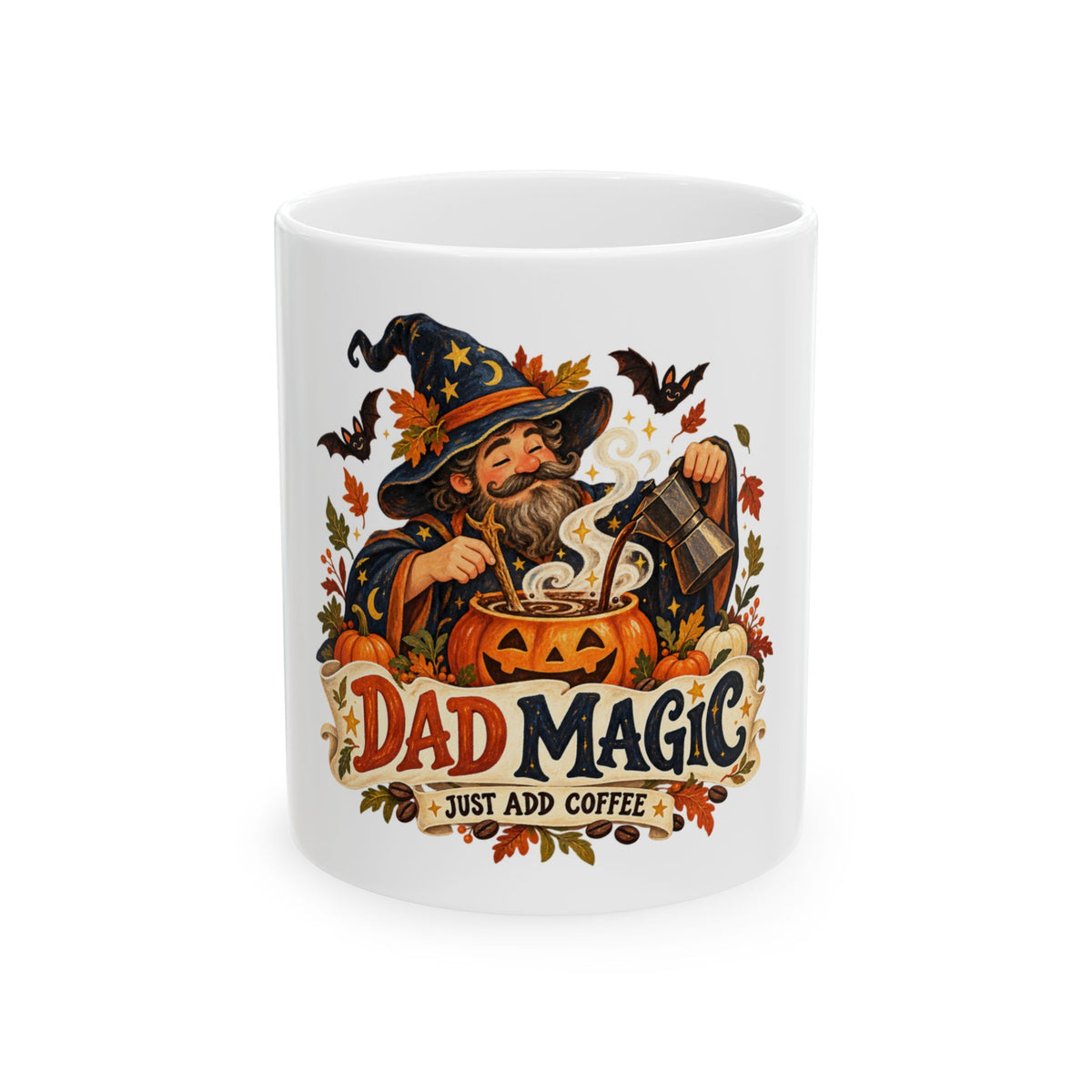 Dad Magic — Halloween Dad Mug | White Ceramic 11oz