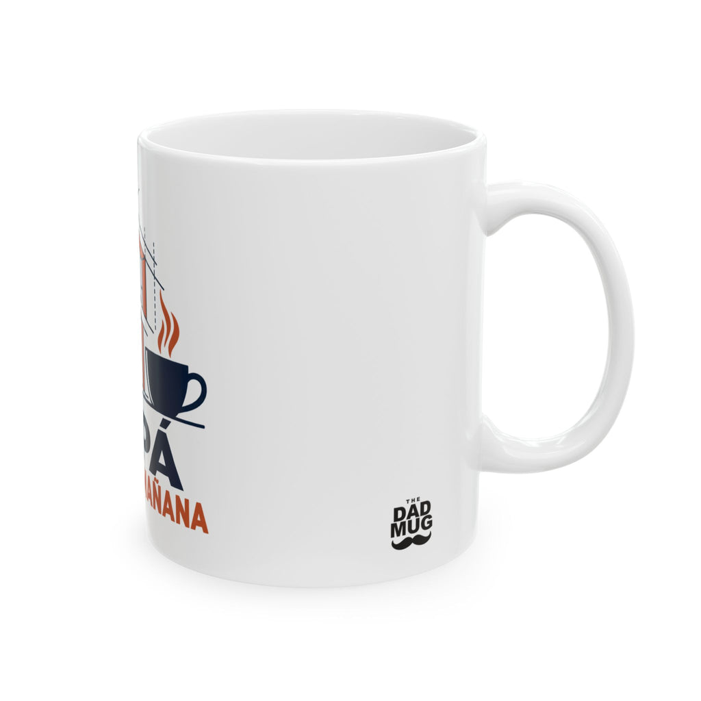 Papá diseña el mañana — Taza para papá arquitecto | Cerámica blanca 11oz