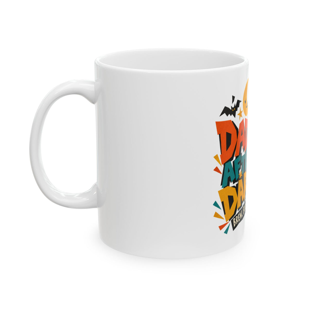 Dad After Dark — Halloween Dad Mug | White Ceramic 11oz