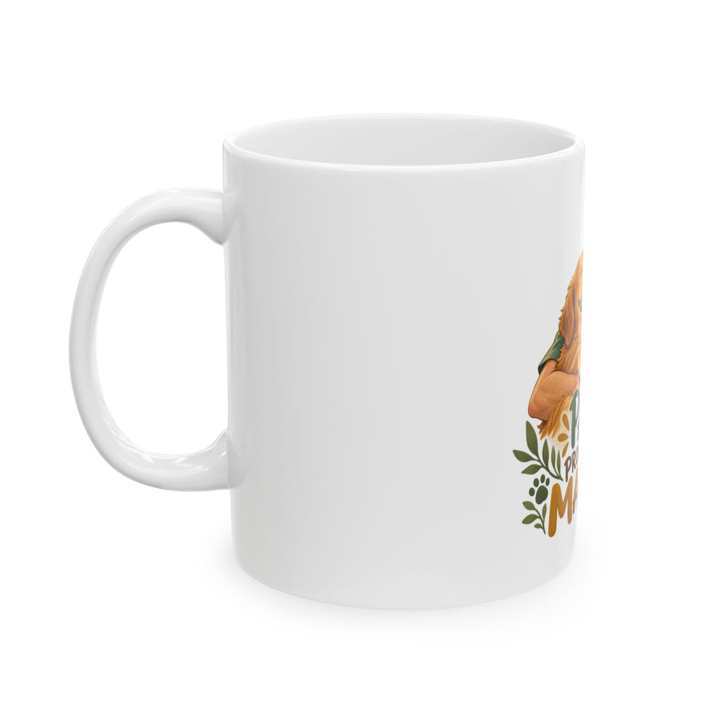 Papá protege a su manada — Taza para papá veterinario | Cerámica blanca 11oz