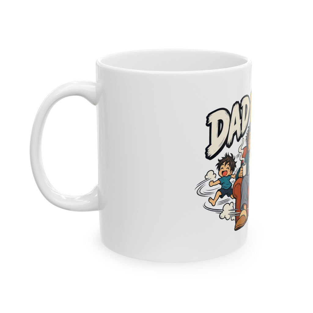 Dad Battery: 2%. — Funny Dad Gift Mug | White Ceramic 11oz