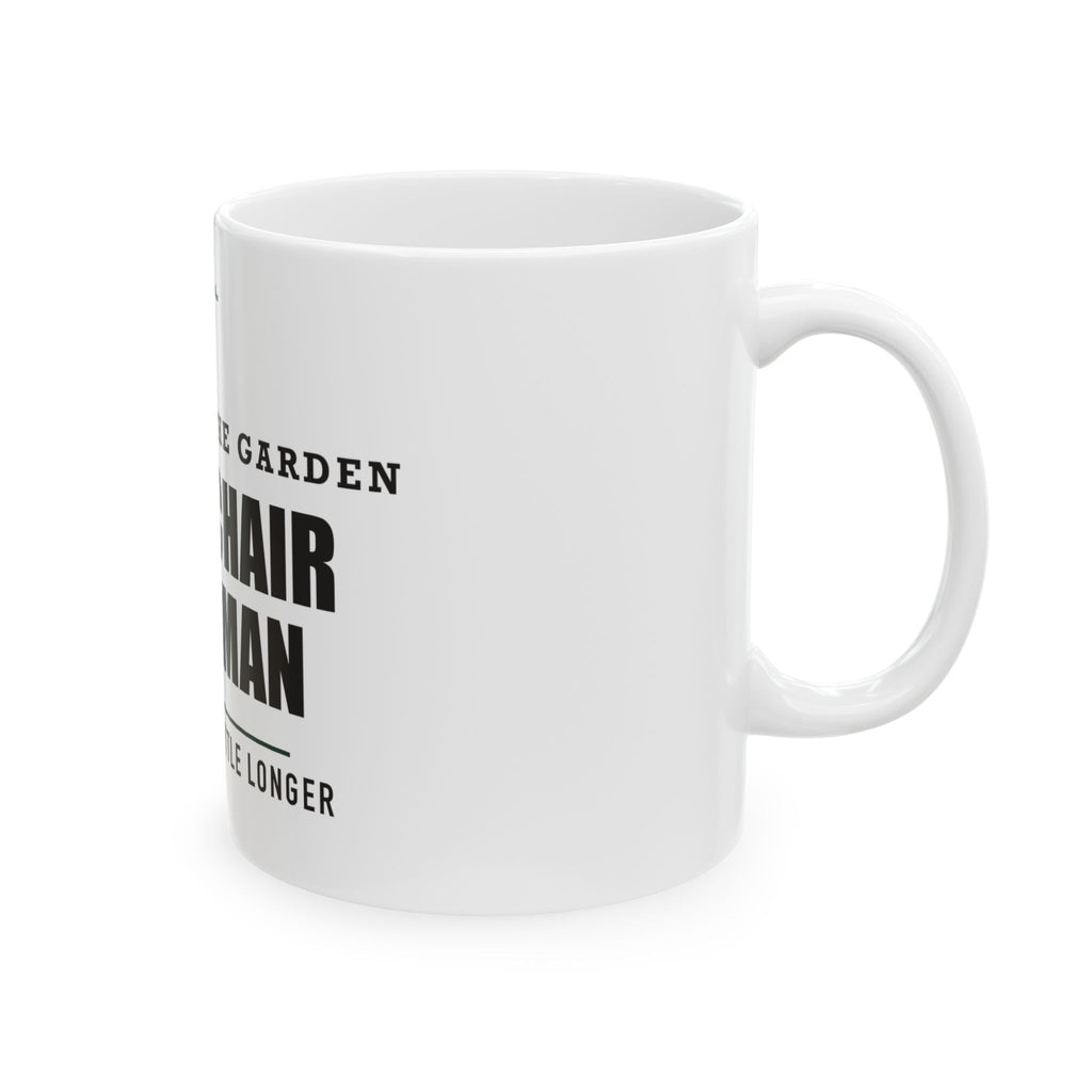 Camp Chair Chairman — Funny Outdoor Gift for Dad | White Ceramic Mug, 11oz and 15oz